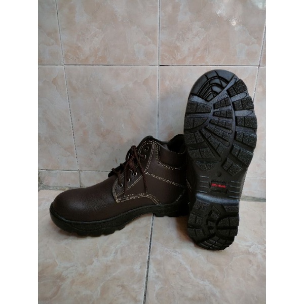 sepatu safety semi boot gregor elastic slip on sepatu pria safety