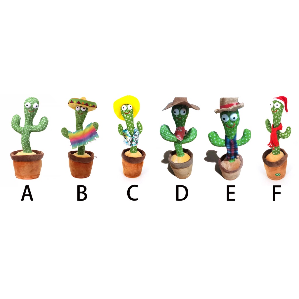 [HH] CACTUS TOY DANCE DANCING LED / BONEKA KAKTUS PINTAR JOGET GOYANG MENARI NGOMONG REKAM BICARA