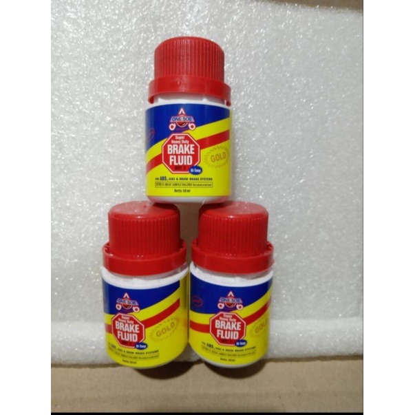 Minyak Rem Oli Rem One Soe 50 ml Dot 3 50ml Warna Merah Bisa Untuk Motor / Mobil