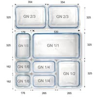 Polycarbonate Food pan 1/1 tinggi 10CM - foodpan 1/1 T10 tahan 100C