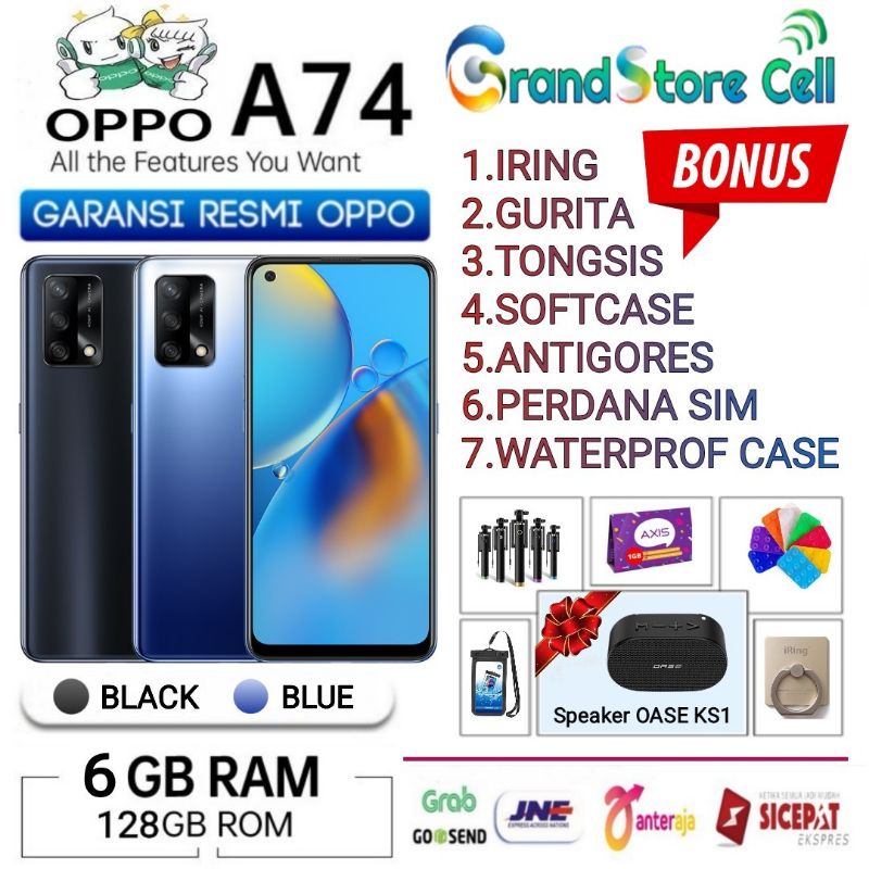 OPPO A74 RAM 6/128 GB GARANSI RESMI OPPO INDONESIA