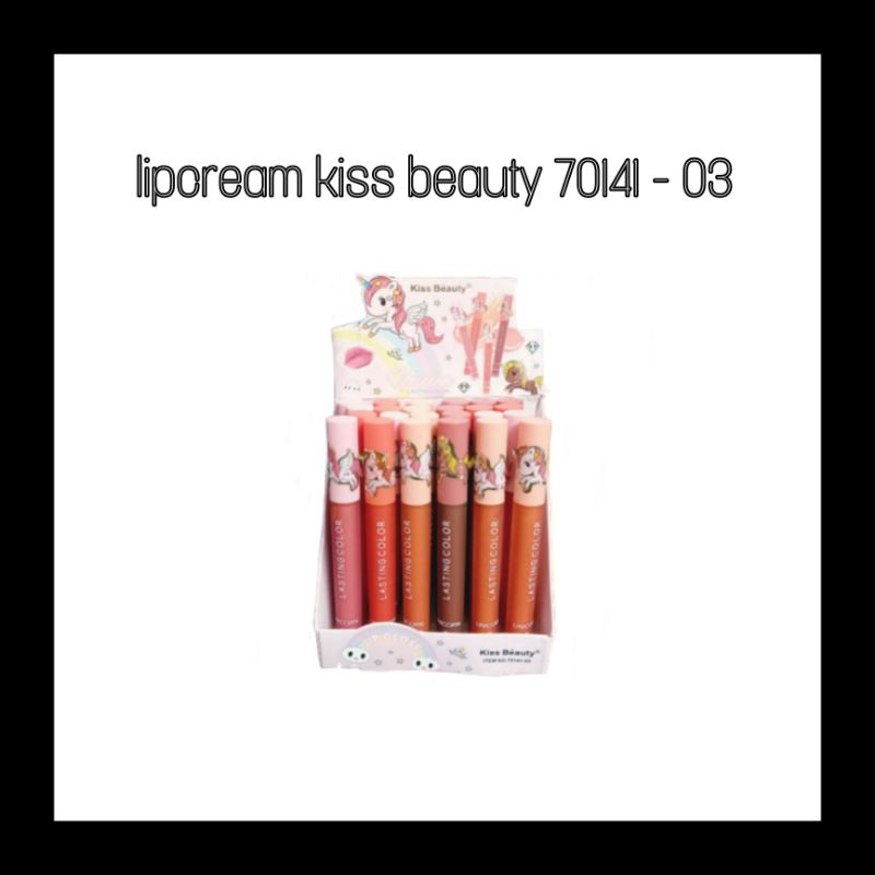 NEW ECER [1PCS] LIP GLOSS KISS BEAUTY NO.70141- 03 / LIPCREAM MAYBELLINE MURAH