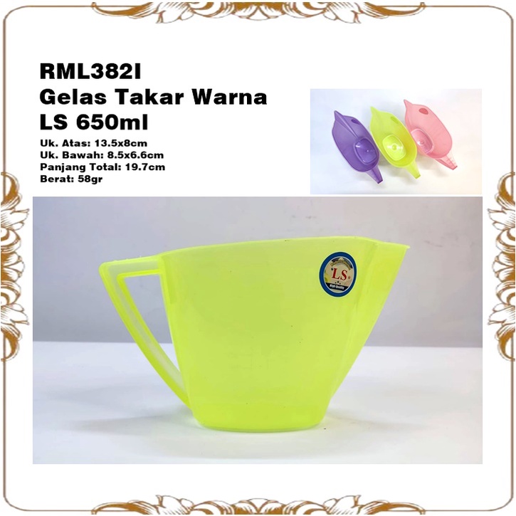 Gelas Takar Warna LS 650ml