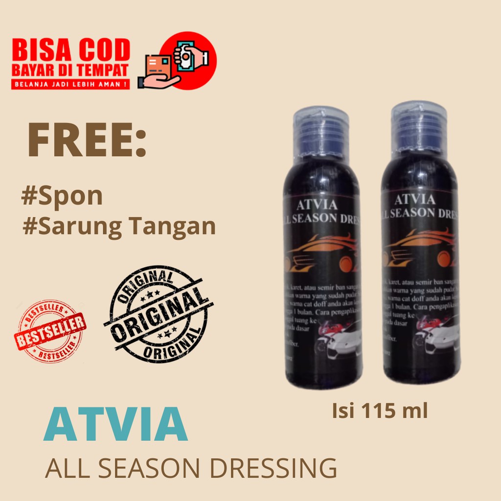 Penghitam bodi motor | penghitam dashboard | atvia | 115 ml