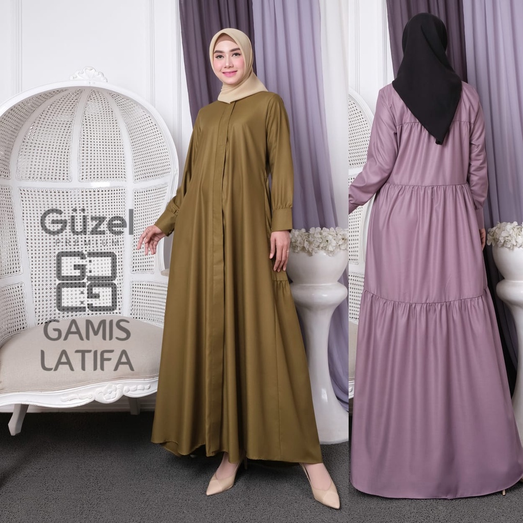 Gamis Madina Latifa Model Baju Gamis Terbaru 2021 Dan Model Gamis Toyobo Kombinasi Shopee Indonesia