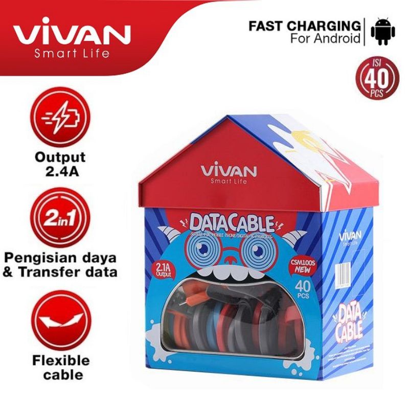 KABEL DATA VIVAN CSM100 - CABLE DATA MICRO VIVAN-KABEL CHARGER VIVAN