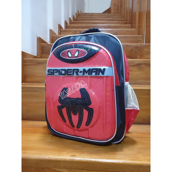 Ransel SD TK Anak Laki 3D Led Timbul Spiderman / Superman / Captain America / Batman