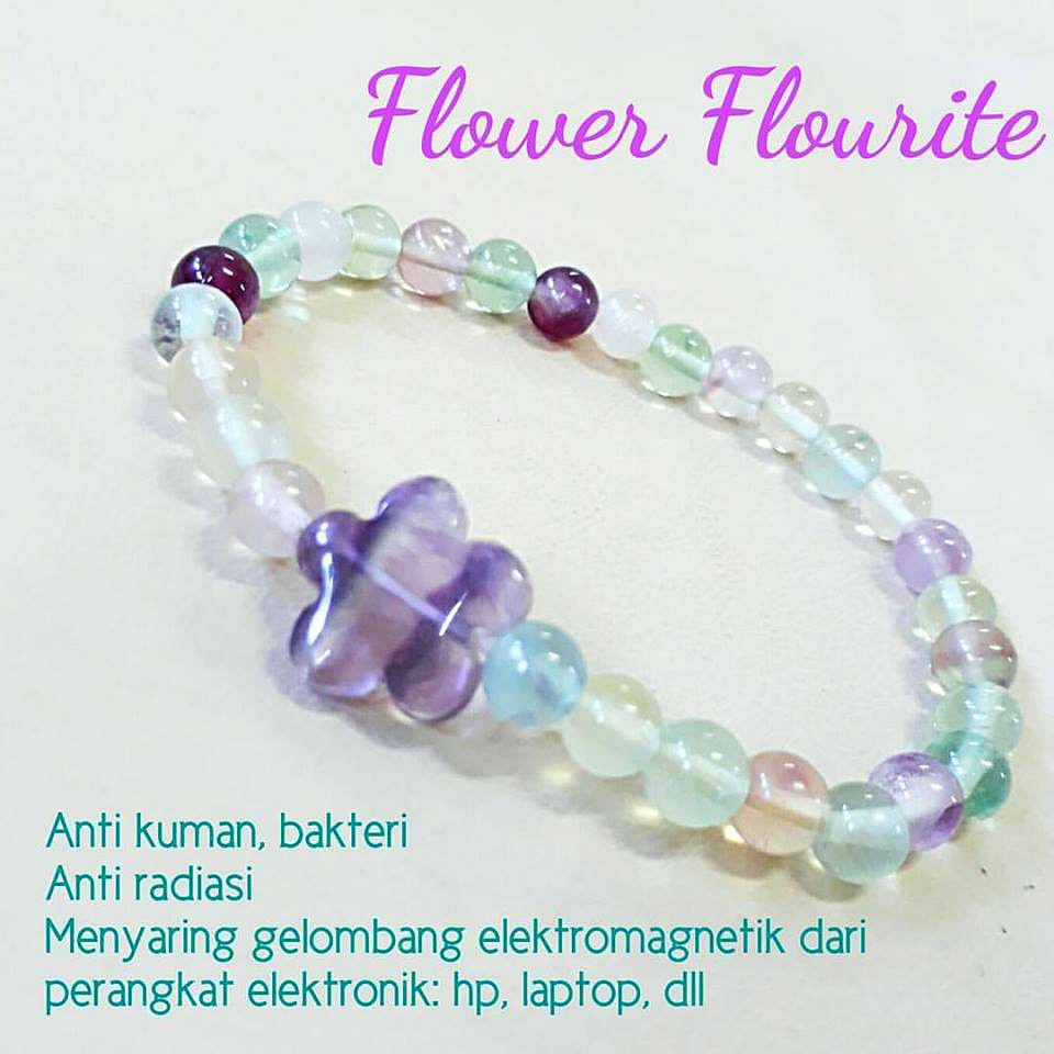GELANG FLOWER FLUORITE