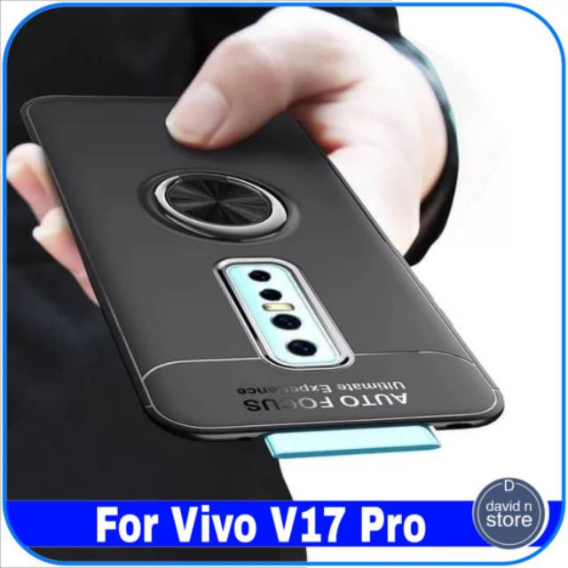 Casing Vivo V17 Pro V 17 Pro Soft Case Invisible Bracket Degree Ring Holder Matte Slim Back Cover