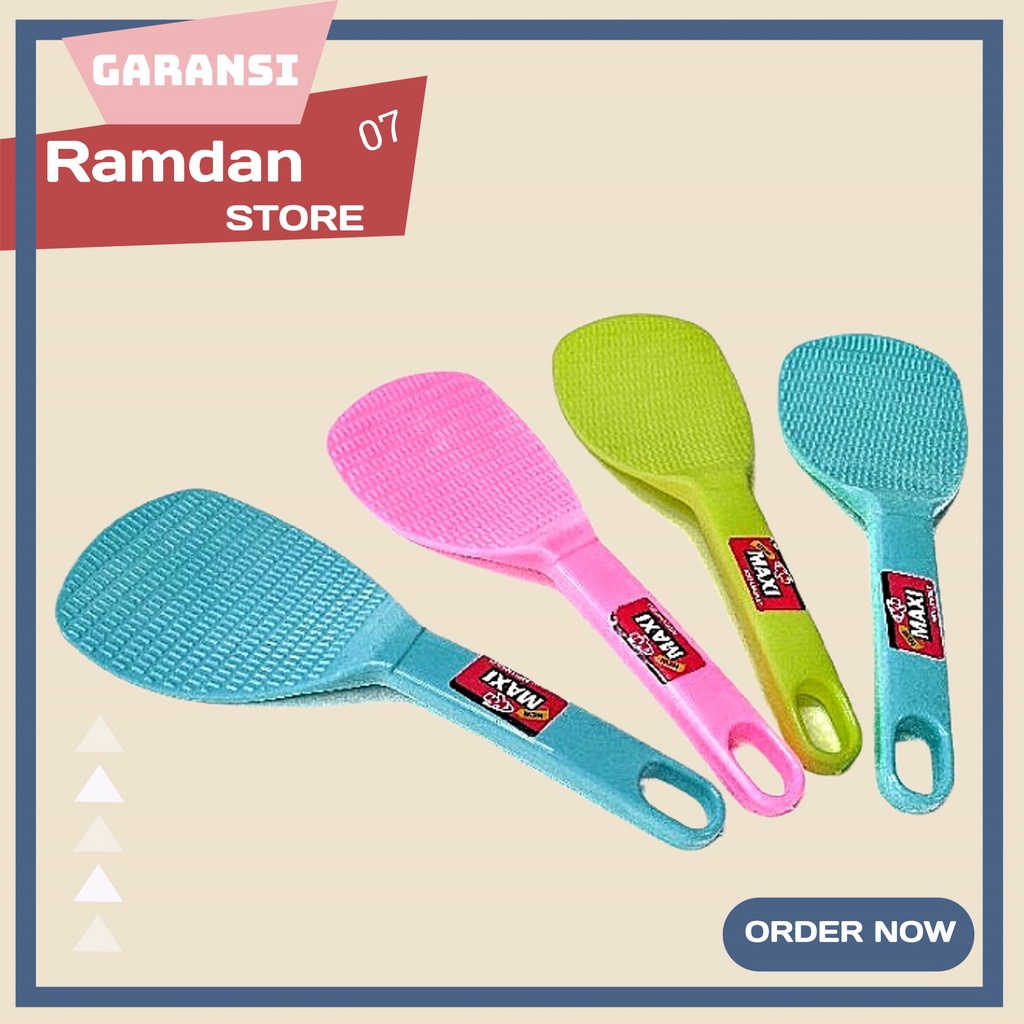 SENDOK NASI PLASTIK ANTI LENGKET Centong Nasi Anti Lengket Anti Patah / Rice Spoon Tulipware
