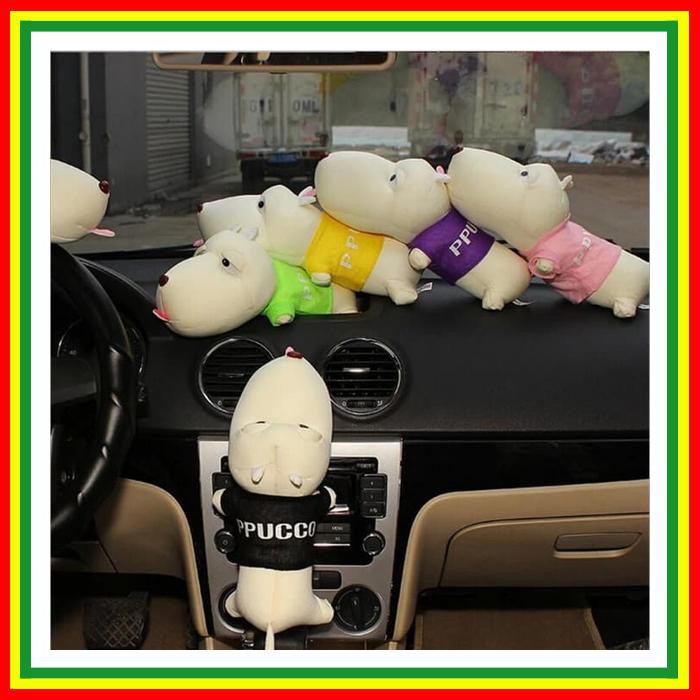 BONEKA MOBIL CUTE DOG ANJING ARANG