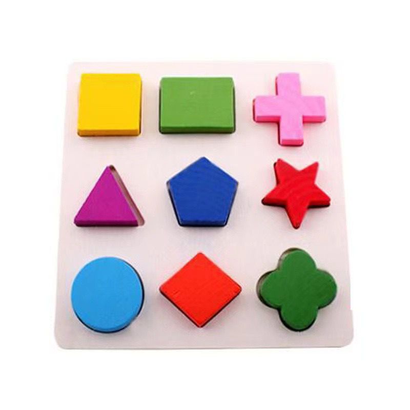 Mainan Edukasi Anak SHAPE PUZZLE Montessori Geometri Puzzle Shape Anak