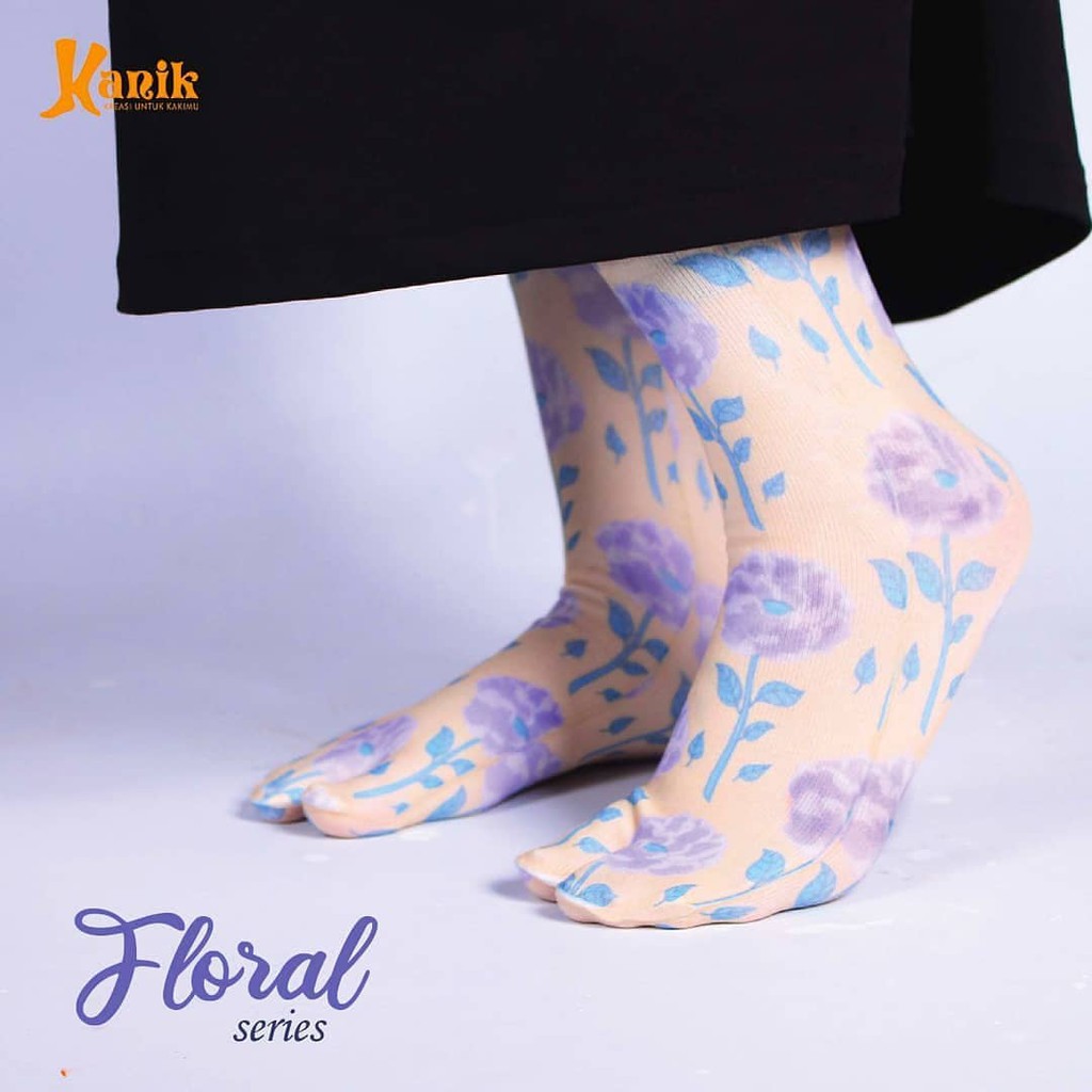 [COD] Kanik Kaos Kaki Jempol Printing Anti Bosen Floral