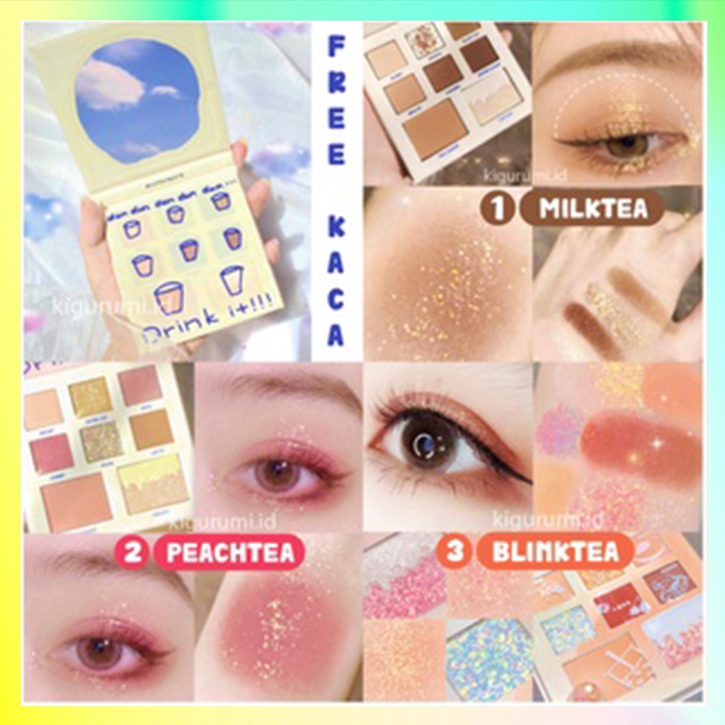 DIKALU FREE KACA Milktea Series 8 Warna Eyeshadow Pallete Matte Eyeshadow Palet Waterproof And Drable XX042