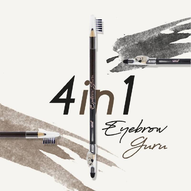 SALSA Eyebrow Pencil 4in1 Black &amp; Brown - 1Pcs