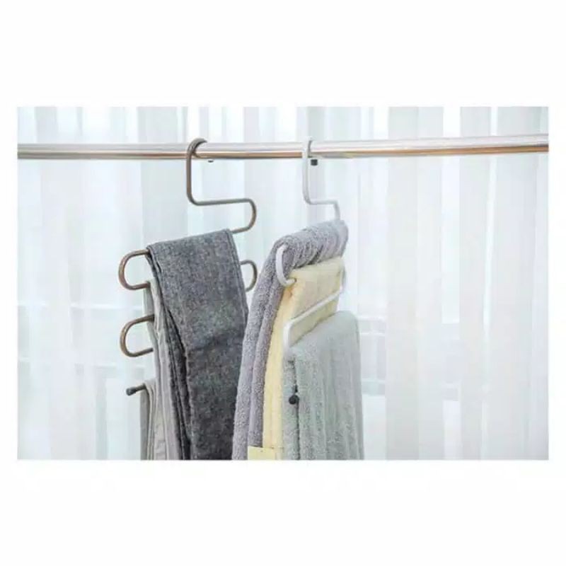 Gantungan Syal, Jilbab model S multi layer gantungan lemari baju
