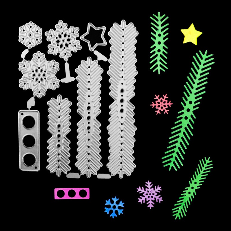 Cetakan Stensil Cutting Dies Motif Snowflake Bahan Metal Untuk Scrapbook / Craft Diy