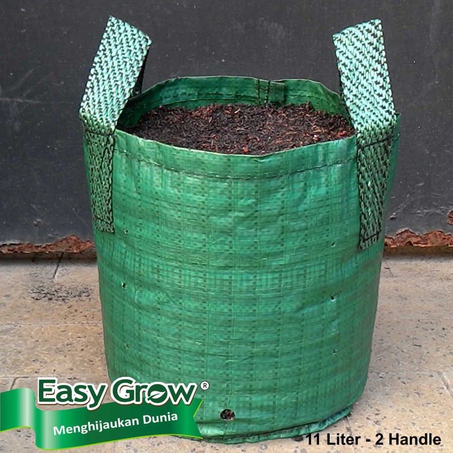 EASY GROW - PLANTER BAG 11 LITER - size 24 x 25 cm - planterbag easy grow - merk EASY GROW ASLI