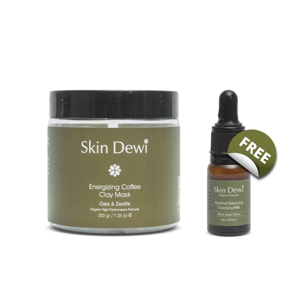 

LIVE SHOPPING Skin Dewi Energizing Coffee Clay Mask 200g + FREE Hazelnut Cleansing Milk 10gr