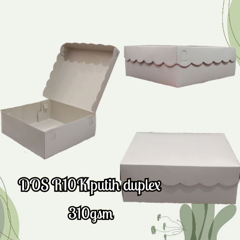 

DOS R10K renda putih duplex 20x20 310gsm