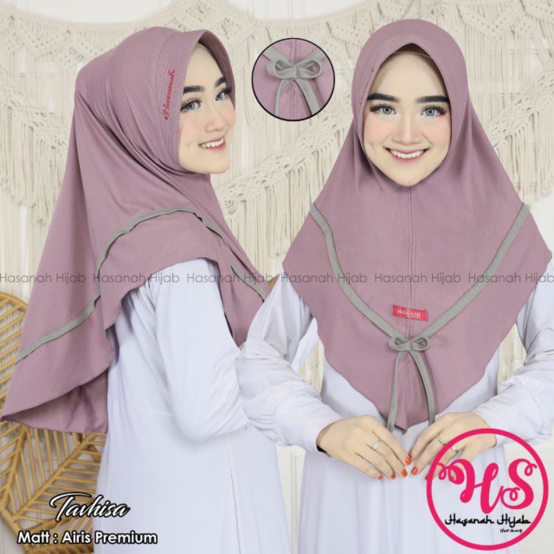 #099 Hijab Instan TAVHISA Ori Hasanah Jersey Airis Premium Kerudung TAVISHA Bergo Pad Jilbab Origina