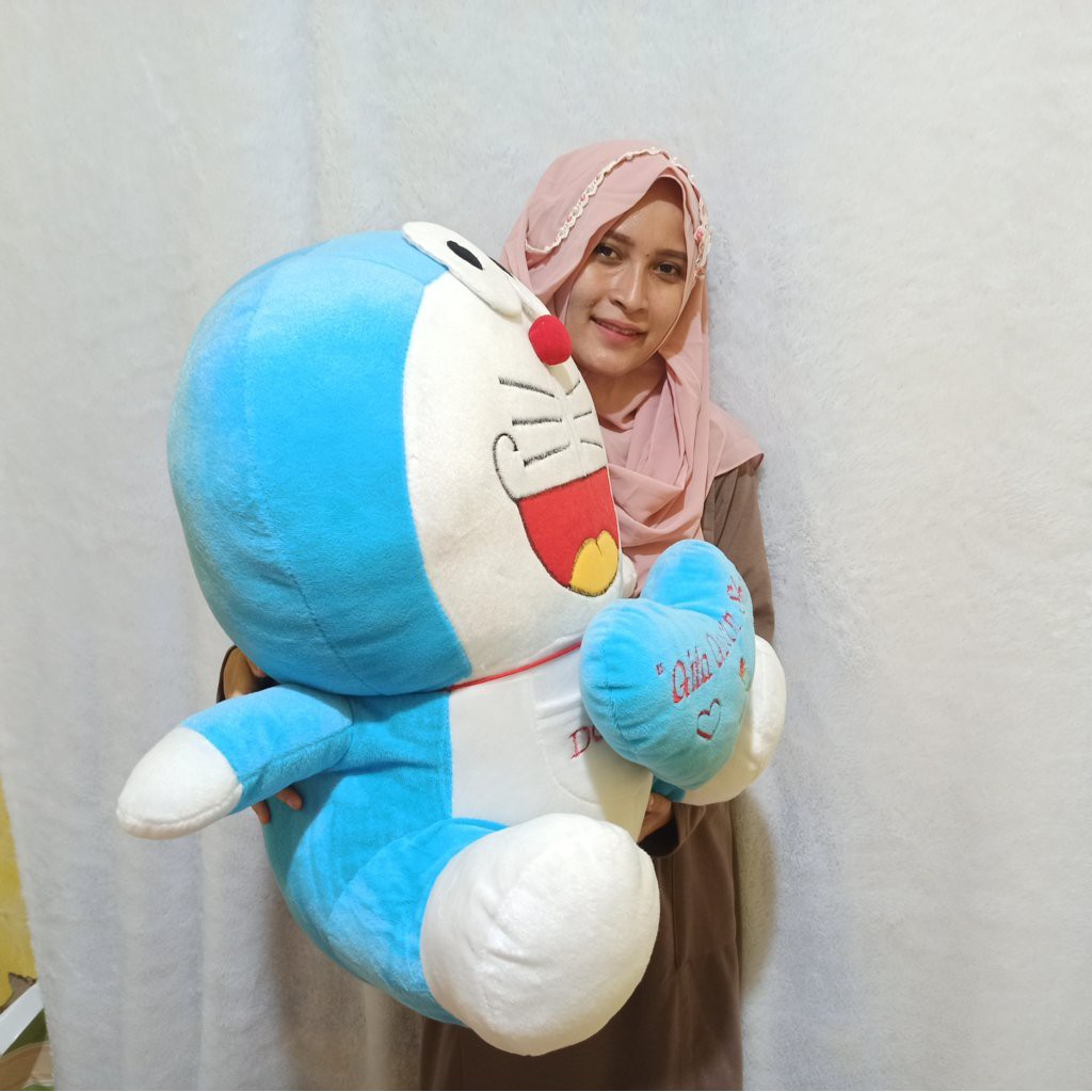 Boneka DORAEMON jumbo velboa GRATIS ukir nama atau Cetak photo