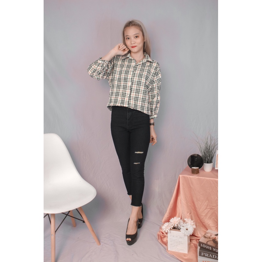 RX Fashion - Kemeja Guilen Oversize Shirt // Oslin Oversize -R1-BB-KTK KECIL- PUTIH