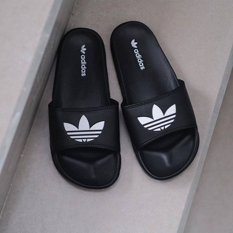 SENDAL SLOP PRIA/WANITA SENDAL CASUAL ADIDASS ADILETTE COMFORT BLACK .#