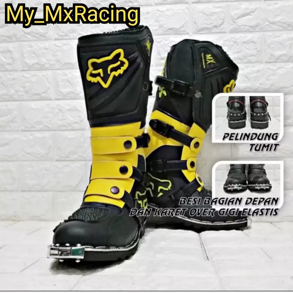 sepatu cross trail sepatu trail adventure bots safety terlaris sepatu motorcross with protector ujung besi