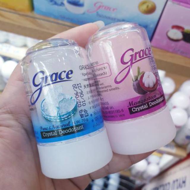 Grace Pure Natural Deodorant Roll On Stick (Deo Crystal) New Packaging
