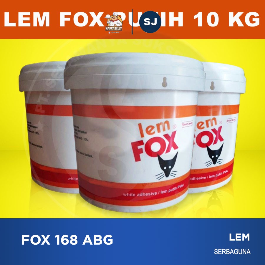 

LEM FOX Putih Inwood PVC 10 Kg Kayu Serbaguna PVAc Kemasan Ember 10Kg