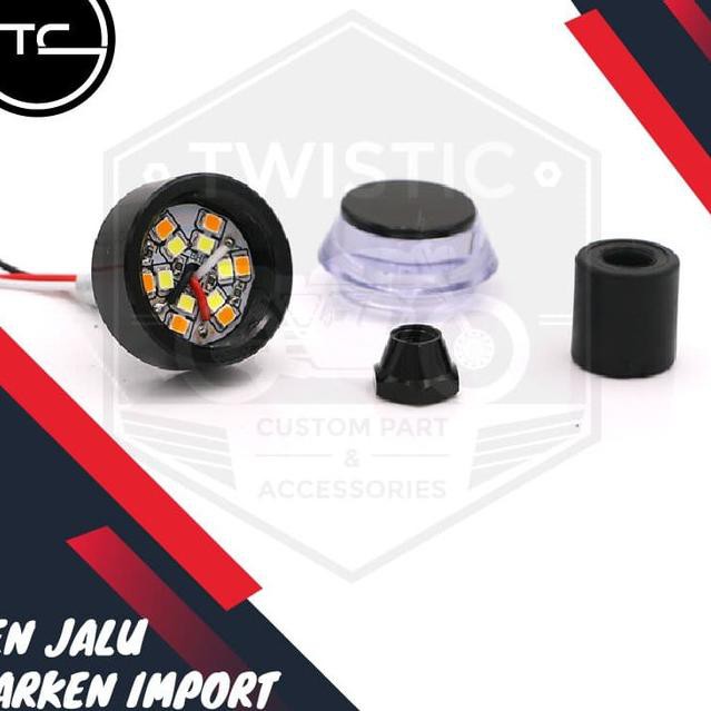Terkini Lampu Sen Sein Jalu Bar End Aluminium Import LED Marken Motor 