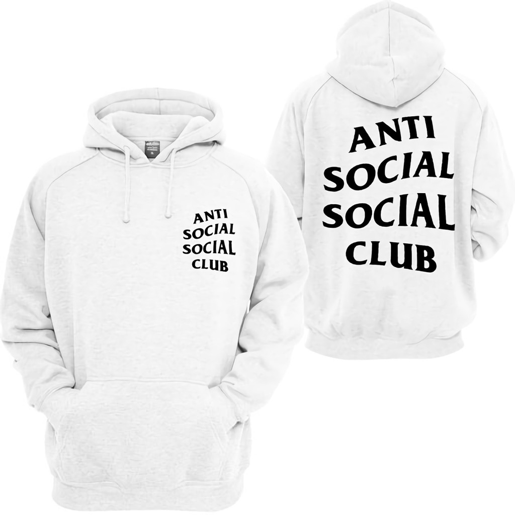 Hoodie Couple Anti Social Social Club Casual Premium Cotton Fleece