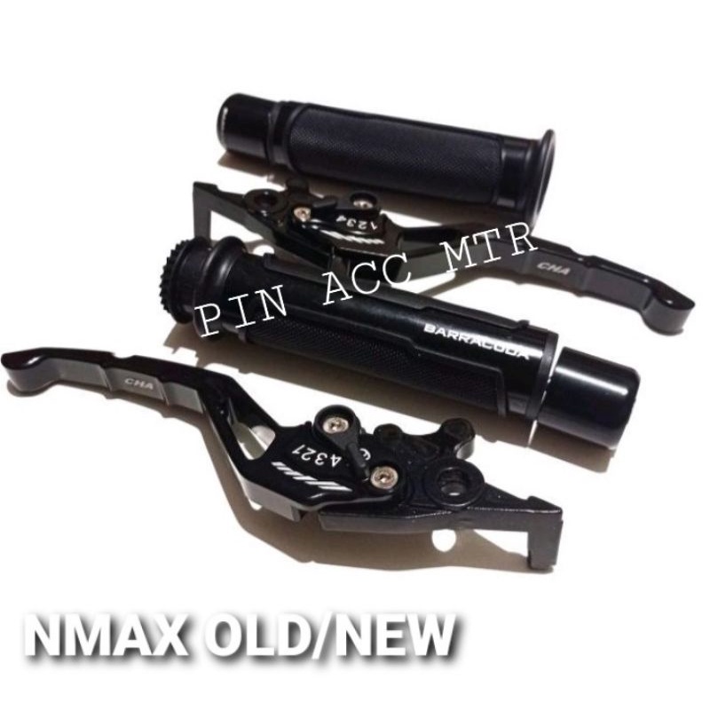 PAKET VARIASI PNP NMAX OLD NMAX NEW HANDGRIP GAS BARRACUDA + HANDLE REM CENSI(PNP NMAX OLD/NEW)(PCX150 PCX160)