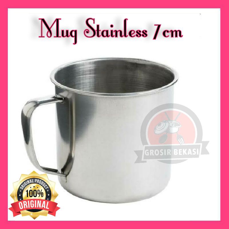 Mug Stainless 7cm 8cm  / Cangkir kopi Stainless / gelas