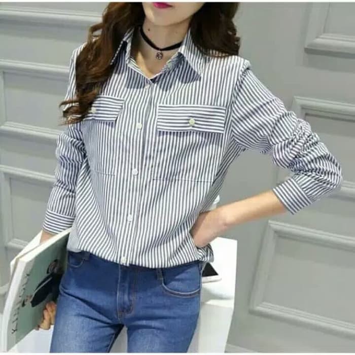 kemeja wanita keren H-M-flanel-pink-kemeja-wanita-women-Hnm-H-m-pink-basic-shirt-longsleeve-ke W4B9