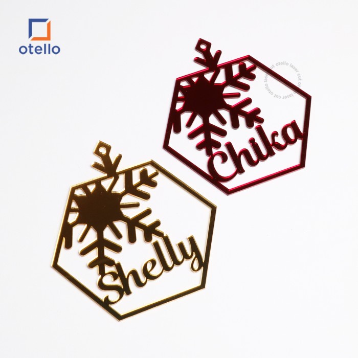 Custom Hang Tag Natal Gantungan Nama Christmas Ornament Hiasan Kado