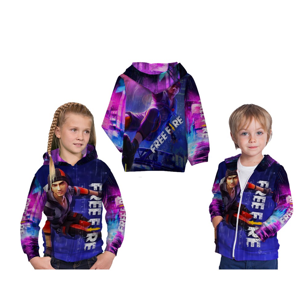 Jaket Hoodie Anak FREE FIRE JOTA Custom Fullprint Shopee Indonesia