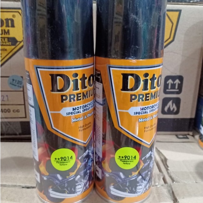 DITON Premium Pilok Pilox Cat Semprot F 9014** Fluorescent Yellow Stabilo Kuning (400cc)