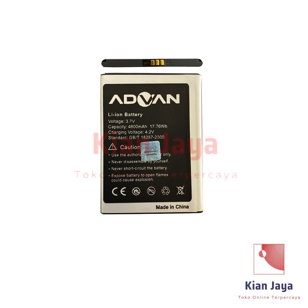 Baterai Advan S5E Full View Original Double Power Batre Batrai Battery Hp Ori