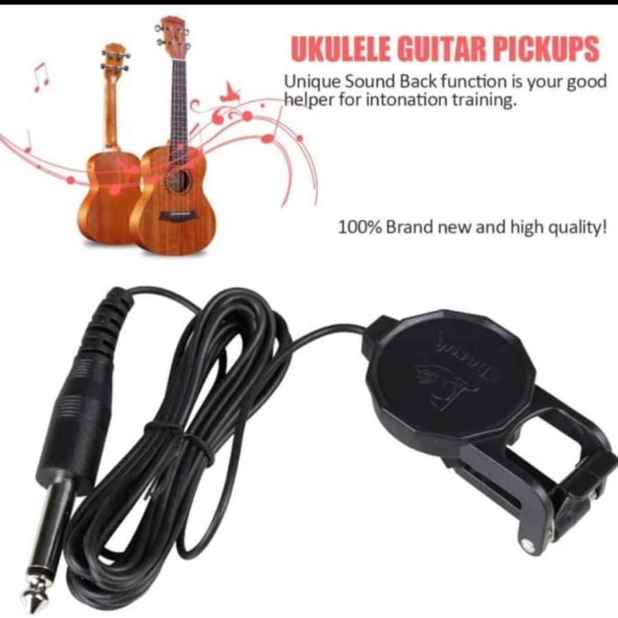 Pickup gitar akustik klasik ukulele clip-on cherub wcp-60g pick-up