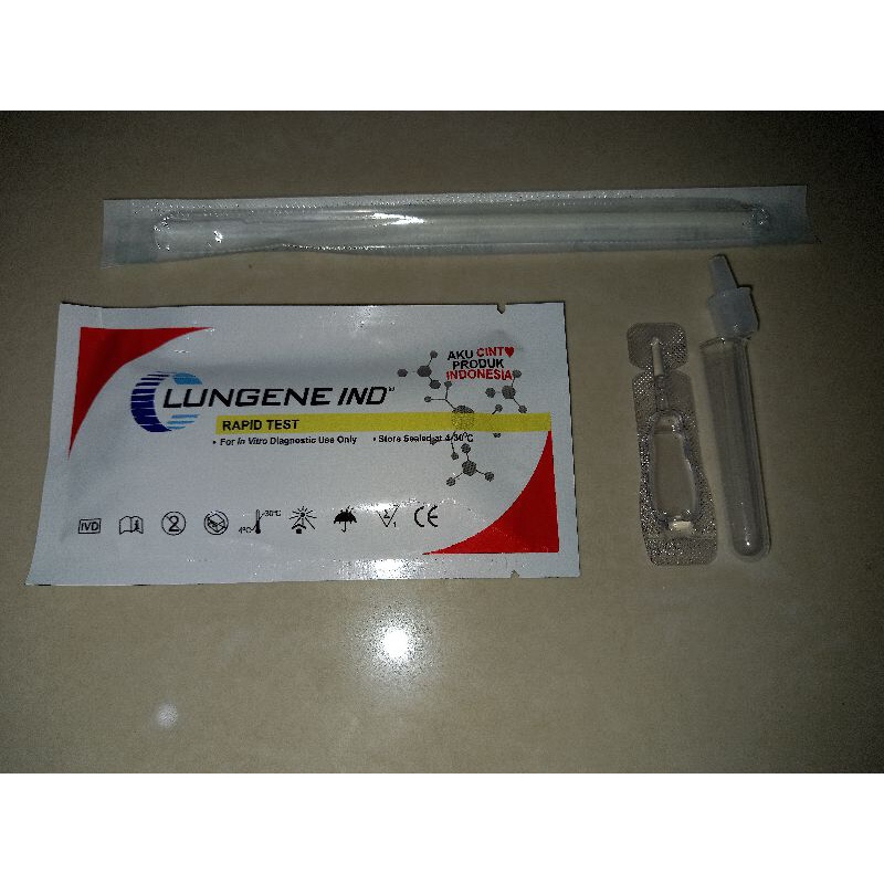 Lungene IND Merah putih Rapid Test Mandiri / Alat Swab Antigen Mandiri / Nasal Swab