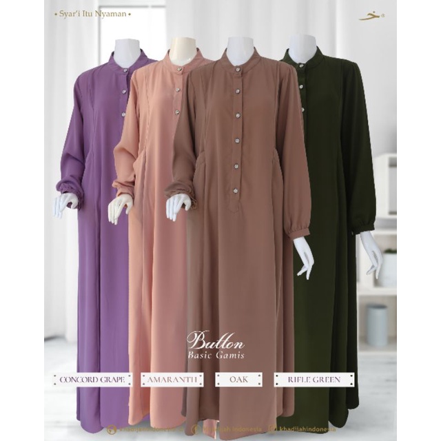 BUTTON BASIC Gamis - Khadijah Indonesia #ayranashwa #khadijahindonesia