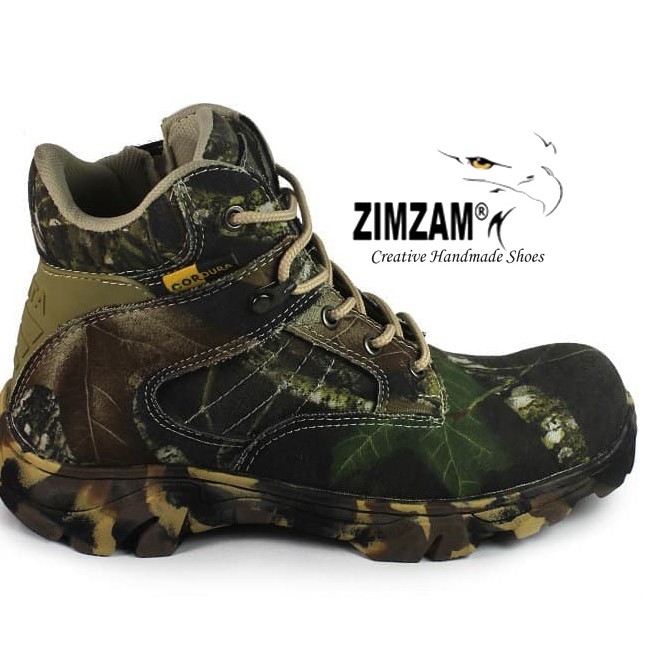 PROMO SEPATU SAFETY BOOTS DELTA CAMO LORENG SWAT ARMY PDL POLISI MILITER DELTA MURAH