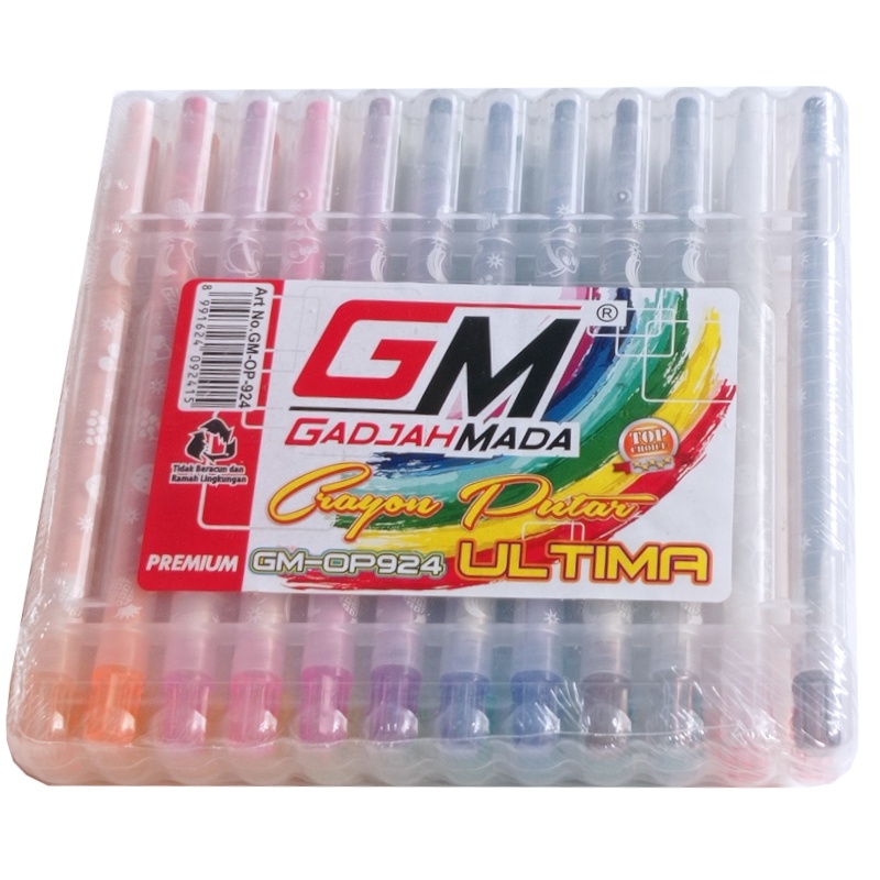 Krayon Putar Gadjah Mada Twist Crayon 24 Color / Warna