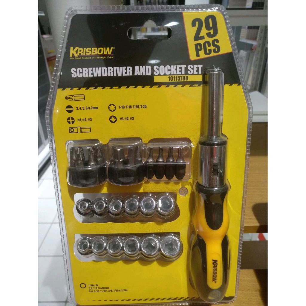 Krisbow Set Obeng Dan Kunci Sok 29 Pcs
