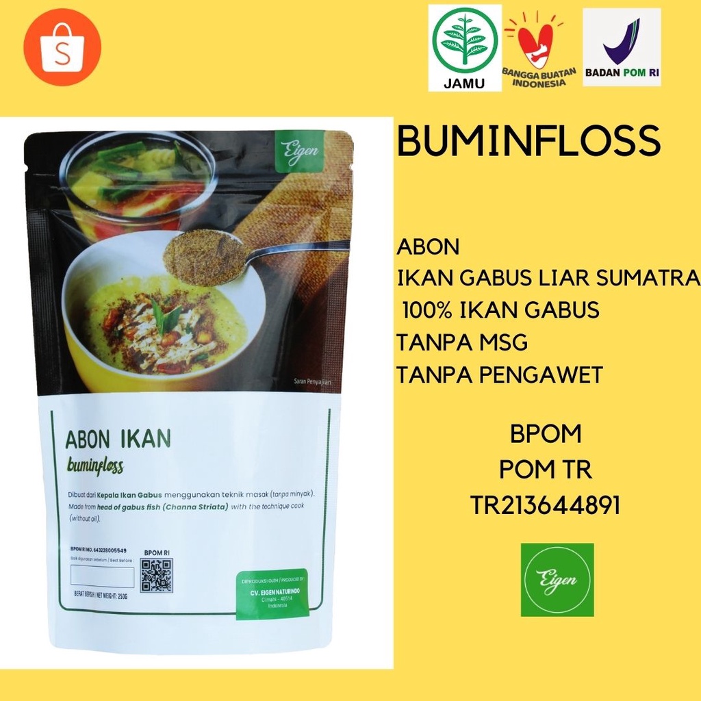 

BUMINFLOSS - ABON IKAN GABUS ABON IKAN GABUS 100% ASI BOOSTER SUPLEMEN MAKANAN SEHAT