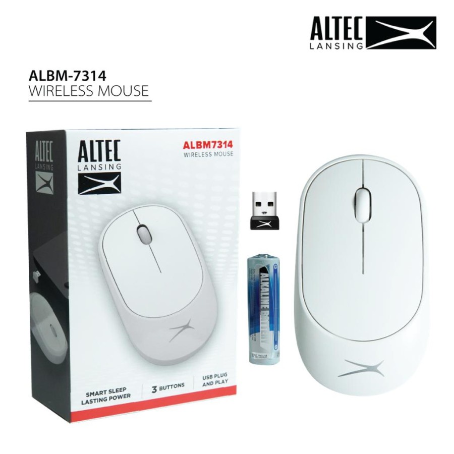 Mouse Wireless Altec Lansing ALBM-7314 Silent White | Altec ALBM7314