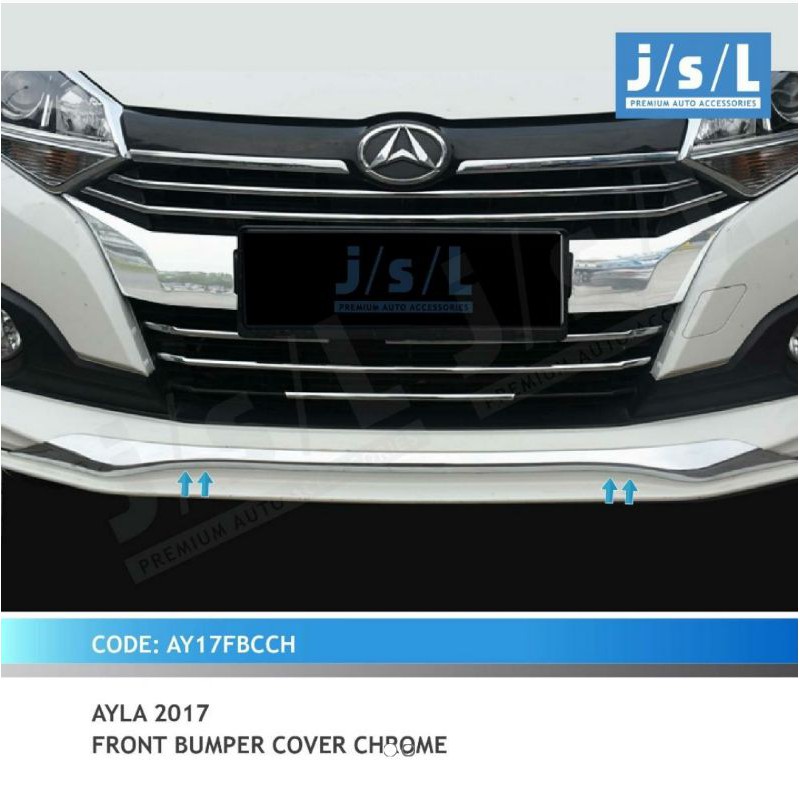 list bumper depan Ayla 2017 chrome jsl