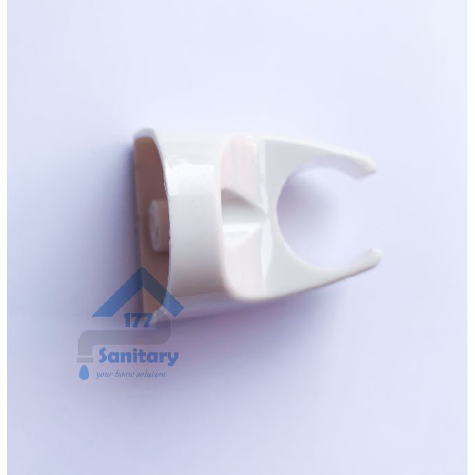 Gantungan Shower PUTIH- hanger hook cantelan cantolan bracket breket holder shower dudukan semprotan